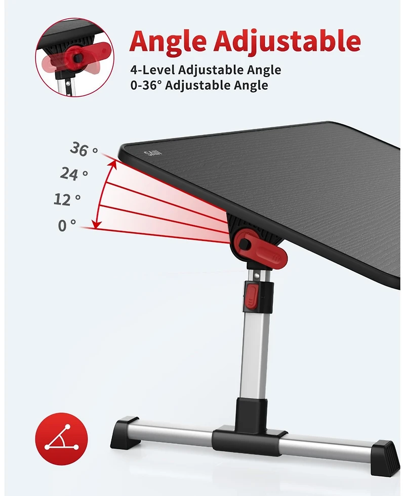 Gnuadz Laptop Desk Adjustable Stand Portable Foldable Tray