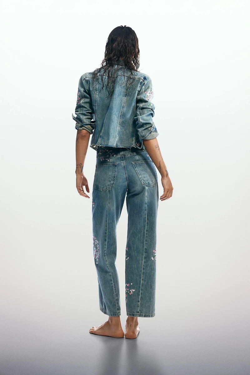 Desigual Women's Embroidered denim jacket