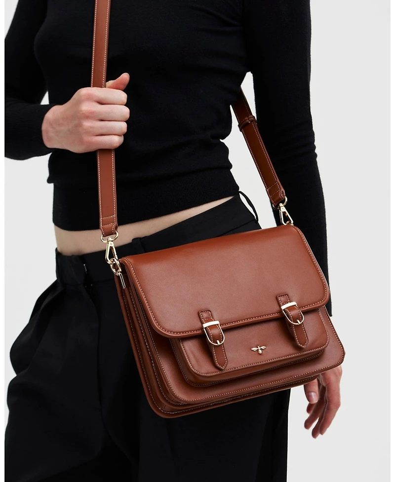 Fable England Into the Woods Tan Classic Satchel