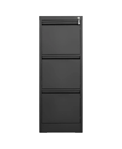 gaomon Metal Vertical Filing Cabinet with Lock and 3 Drawers