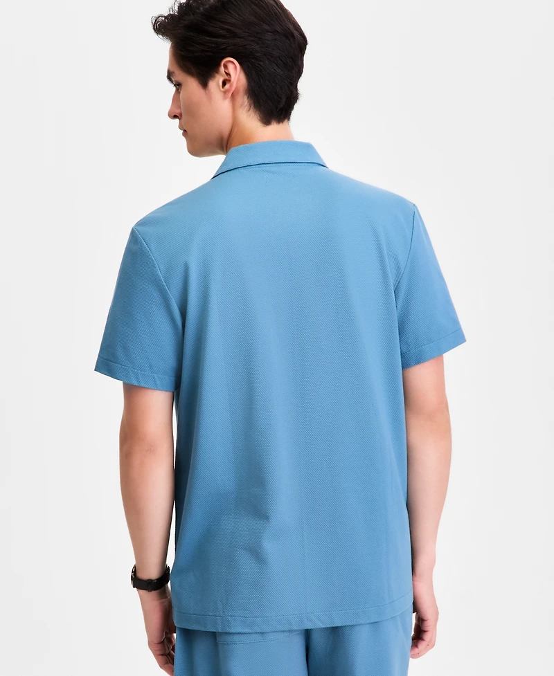 Alfani Men's Short-Sleeve Knit Camp Shirt, Macy's Exclusive