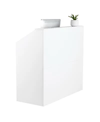 Sugift Reception Desk, 46 Inch Rectangular Front Counter Table for Office and Retail Use