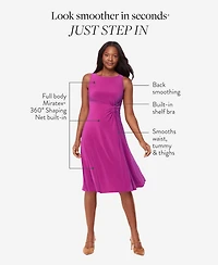 Body by Miraclesuit Women's Solid Remi Jewel Neck Midi Dress