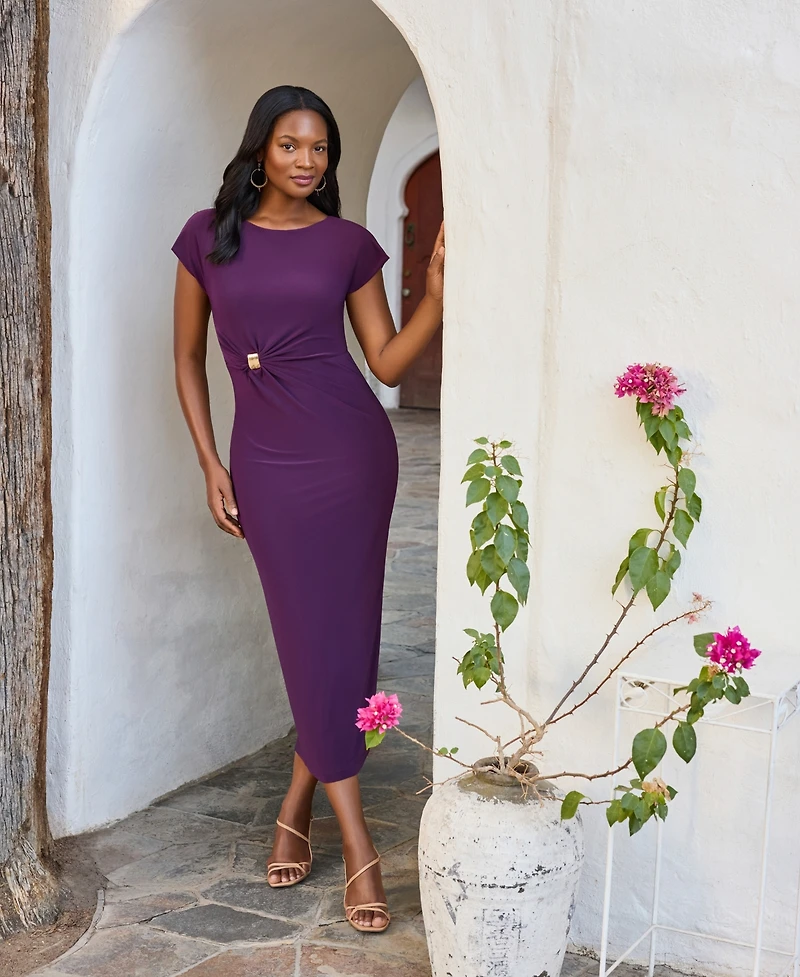 Body by Miraclesuit Women's Pull-On Round Neck Dress