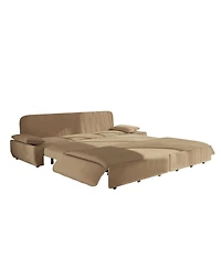 Streamdale Furniture 94.5" Corduroy King Pull Out Sofa Bed, 3-in-1 Convertible Sleeper