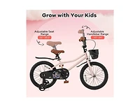 Hongge 18 Inch Kids Bike with Basket and Adjustable Handlebar-4-8 Years