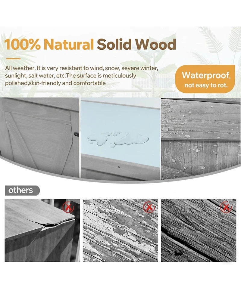 Streamdale Furniture Potting Bench with Storage Cabinet and Metal Table Top