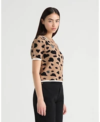 Nvlt Women's Short Sleeve Polo Sweater