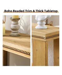 Streamdale Furniture 63" Boho Console Table - Rustic Farmhouse Sofa/Entry Table