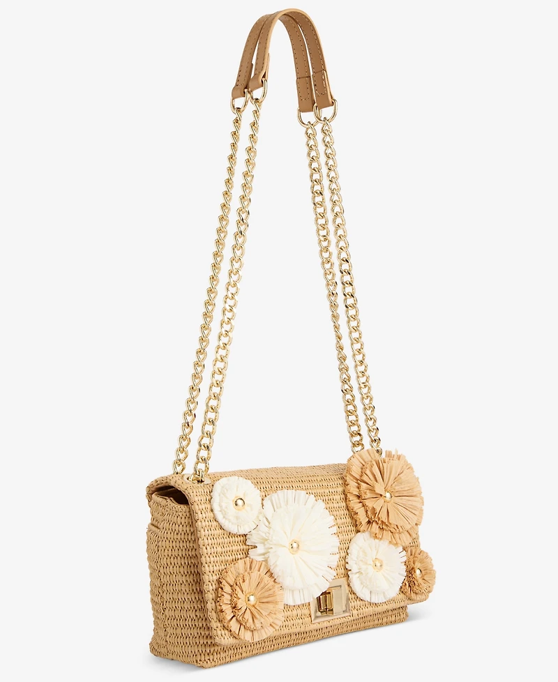 I.n.c. International Concepts Mini Ajae 3D Floral Straw Crossbody Handbag, Macy's Exclusive