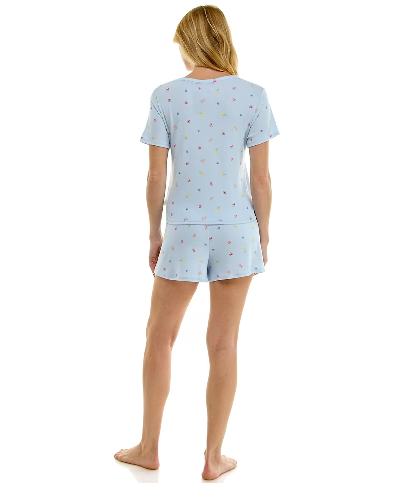 Sincerely Jules Women's Short-Sleeve T-Shirt and Pull-On Shorts, 2-Piece Set