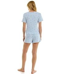 Sincerely Jules Women's Short-Sleeve T-Shirt and Pull-On Shorts, 2-Piece Set