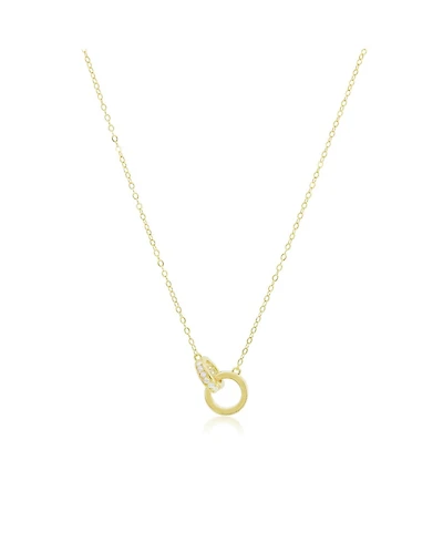 The Lovery Interlocking Cz Necklace 14K Gold-Plated Sterling Silver