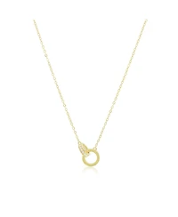 The Lovery Interlocking Cz Necklace 14K Gold-Plated Sterling Silver