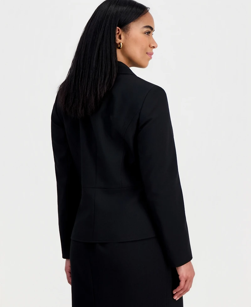 Le Suit Women's Shawl-Collar Peplum Jacket & Yoked Slim Skirt