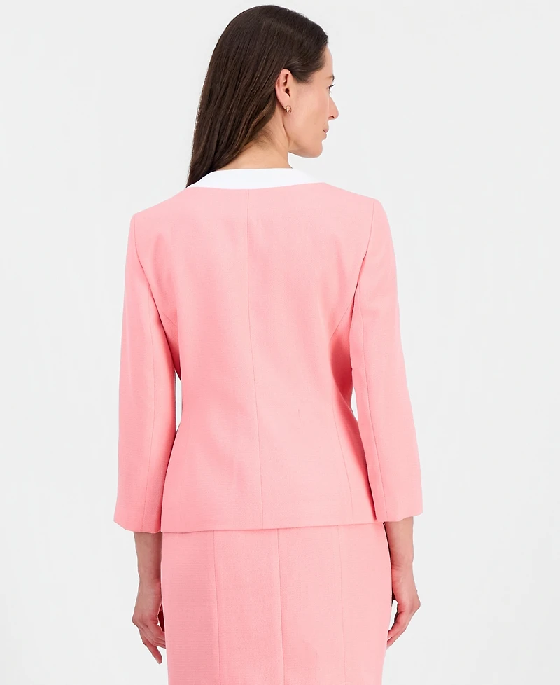 Le Suit Women's Jewel-Neck Framed Jacket & Box-Pleat Pencil Skirt
