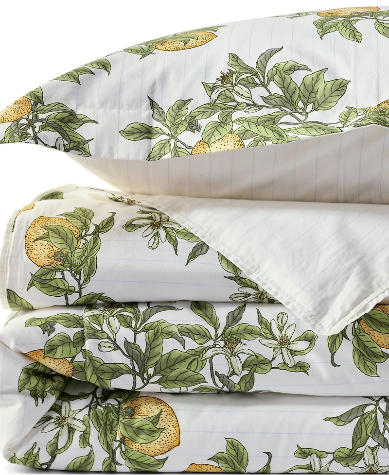 Lands' End 300 Thread Count Cotton Smooth Percale Printed Comforter