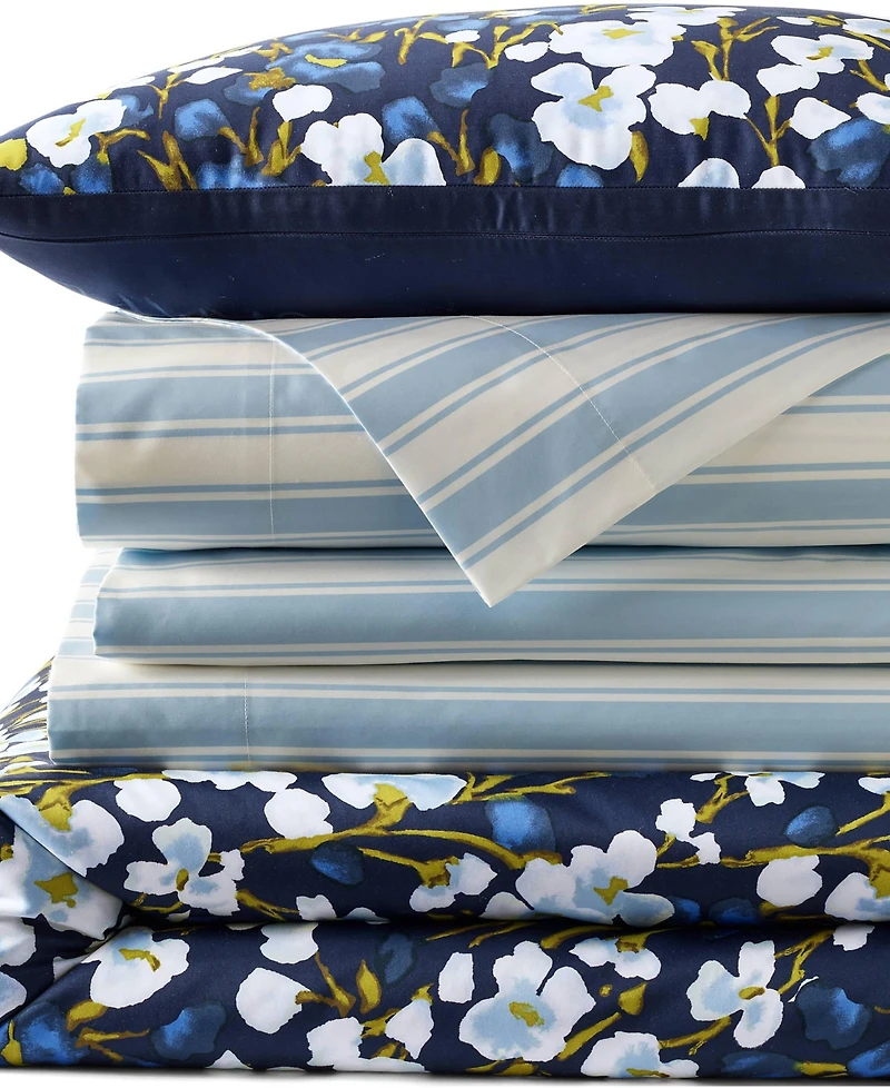 Lands' End 400 Thread Count Premium Supima Cotton No Iron Sateen Duvet Bed Cover