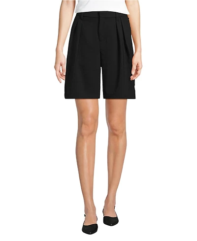 Lands' End Women's Creaseless High Rise 8" Shorts