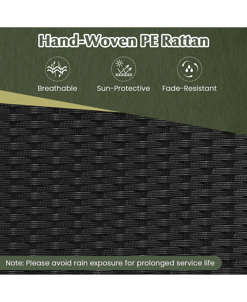 Gouun 2-in-1 Convertible Outdoor Picnic Table and Loveseat Set with Storage