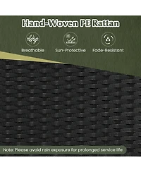 Gouun 2-in-1 Convertible Outdoor Picnic Table and Loveseat Set with Storage