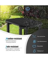 sumyeg 18 Inch Outdoor Weather Resistant Side Table for Patio and Garden
