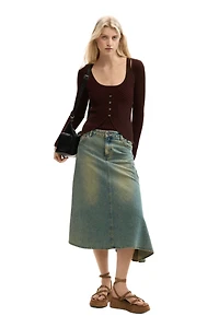 Desigual Women's Fine Knit Sweater With Buttons