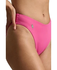 Polo Ralph Lauren Women's High Leg Scoop Bikini Swimsuit Bottom