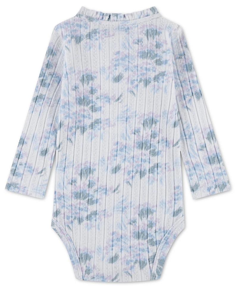 Abercrombie kids Baby Girls' Ruffle Henley Long-Sleeve Bodysuit