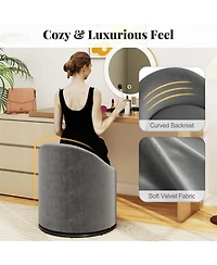 Gouun 360-Degree Swivel Barrel Chair with Hidden Storage