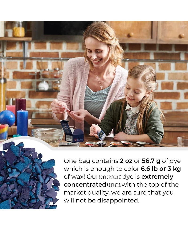 Gnuadz Concentrated Candle Dye Wax Color Chips, 2 oz