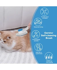 Aronkl Cat Brush for Long Short Haired Cats Remove Loose Mats Rounded Pins Skin Friendly Easy Clean Grooming Tool