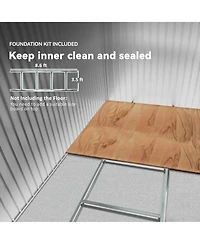 Outsunny 9' x 6' Storage Shed Garden Tool House w/ Vents Doors