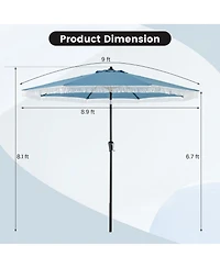 Sugift 9 ft Patio Umbrella with Sun Protective Canopy