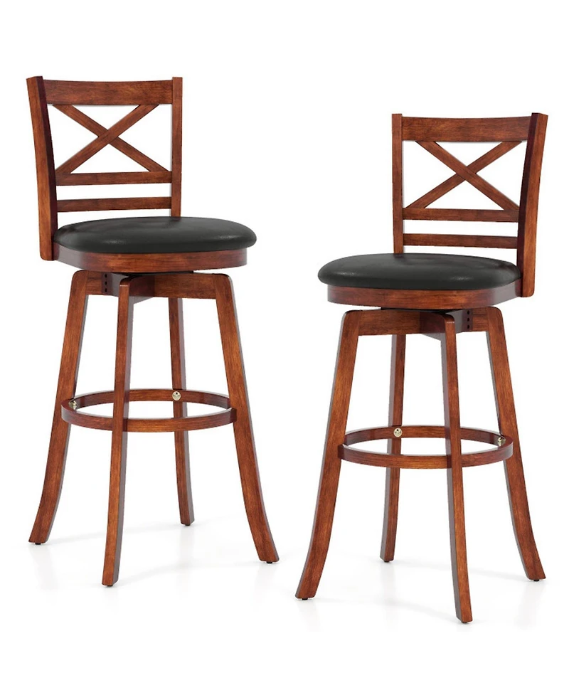 Gouun 29 in Swivel Bar Height Stools Set of 2