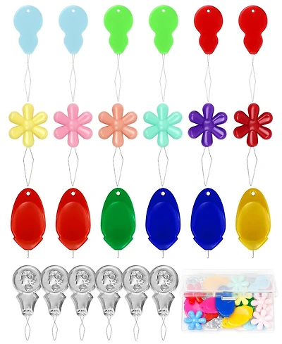 Gnuadz Threaders Kit 24 Needle Threader Hand Sewing Machine Embroidery Floss Storage Box