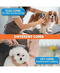 Aronkl Pet Bath Grooming Kit with Hair Brush Towel Washing Gloves Shampoo Scrubber