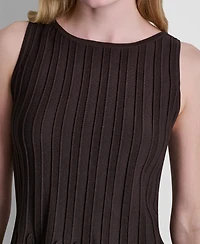 Dkny Women's Peplum Crew Neck Sweater