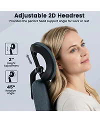 Slickblue Ergonomic Computer Chair 2D Headrest Rocking Backrest