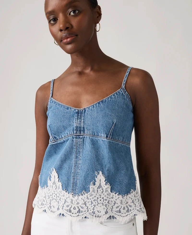 Levi's Women's 90s Denim Sleeveless V-Neck Cami Tank Top