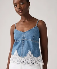 Levi's Women's 90s Denim Sleeveless V-Neck Cami Tank Top