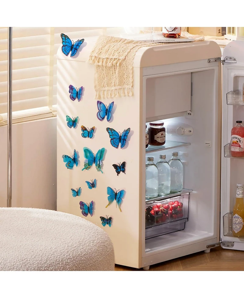 Gnuadz 24pcs 3D Butterfly Wall Decor Double Layer Decal Party Decoration
