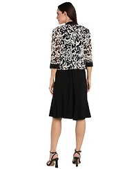 R & M Richards Petite 3/4-Length Sleeve Jacket and Scoop Neck Dress, 2-Piece Set