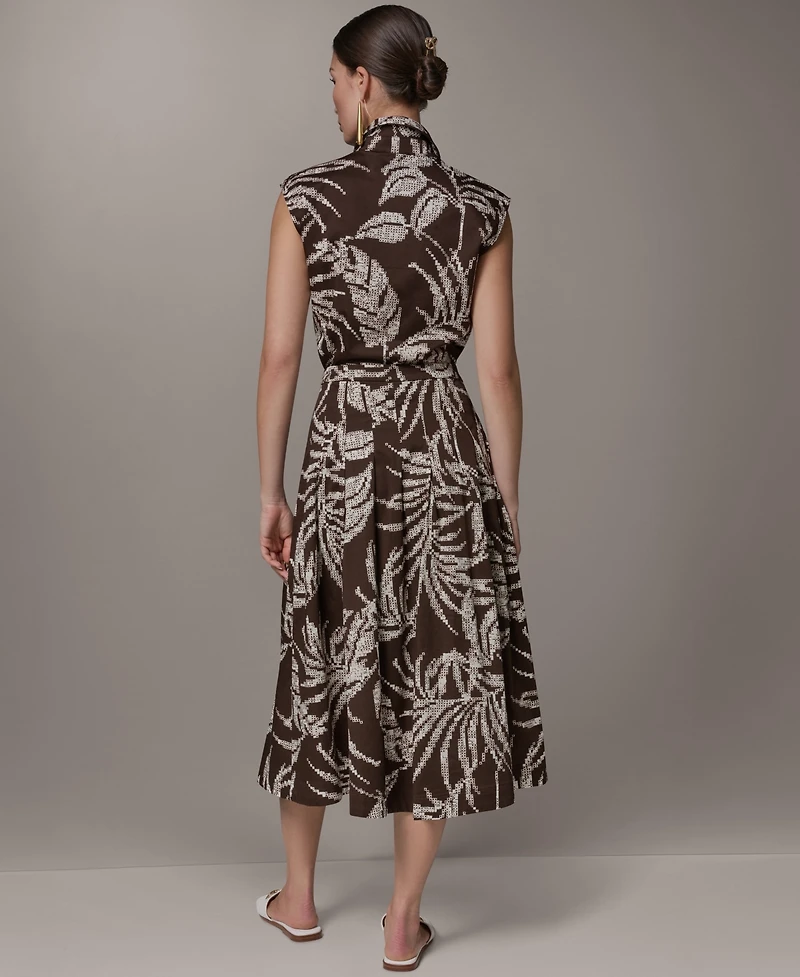 Donna Karan New York Petite Printed Pleated Skirt