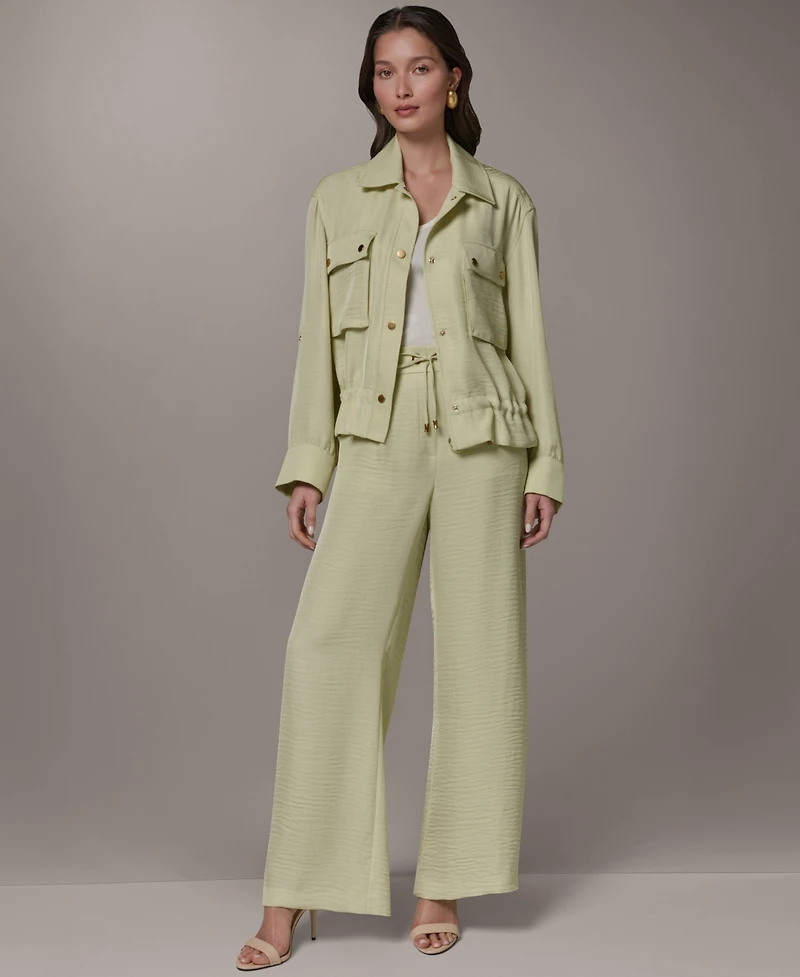 Donna Karan New York Petite Relaxed-Fit Collared Jacket