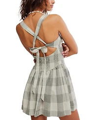 Free People Women's Laurel Plaid Cotton Mini Dress