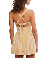 Free People Women's Laurel Plaid Cotton Mini Dress