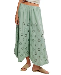 Free People Women's Sweet Serenade Wide-Leg Cotton Pants