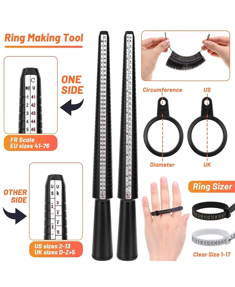 Gnuadz Wire Wrapping Kit Ring Sizer Tools Craft Wires Findings Repair