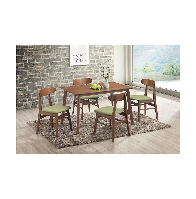 New Classic Furniture Morocco 5-Piece Mid-Century Wood Dining Set